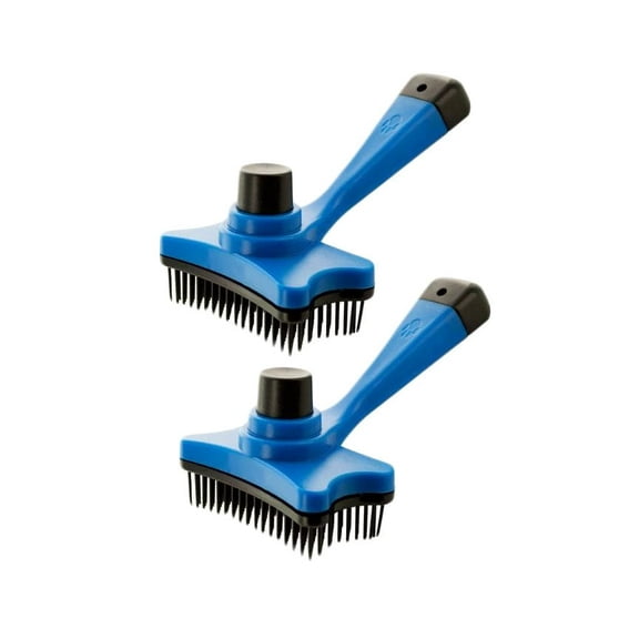 Pet Brush Duke & Tiny 2 Pack Self-Cleaning Pet Grooming Brush