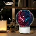 thumbnail image 6 of Salouo Cool Wolf Head for Round Acrylic Night Light - Acrylic Sheets with LED Light Lamp Base - Decorative Night Lamp for Restaurant Bar Cafe Shop Room Decoration, 6 of 9