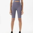 thumbnail image 2 of Ashirexll Women's Shorts, High Waisted Shorts Women, Solid Color Elastic High Waist Lift The Hip Yoga Five Cents Pants, 2 of 3
