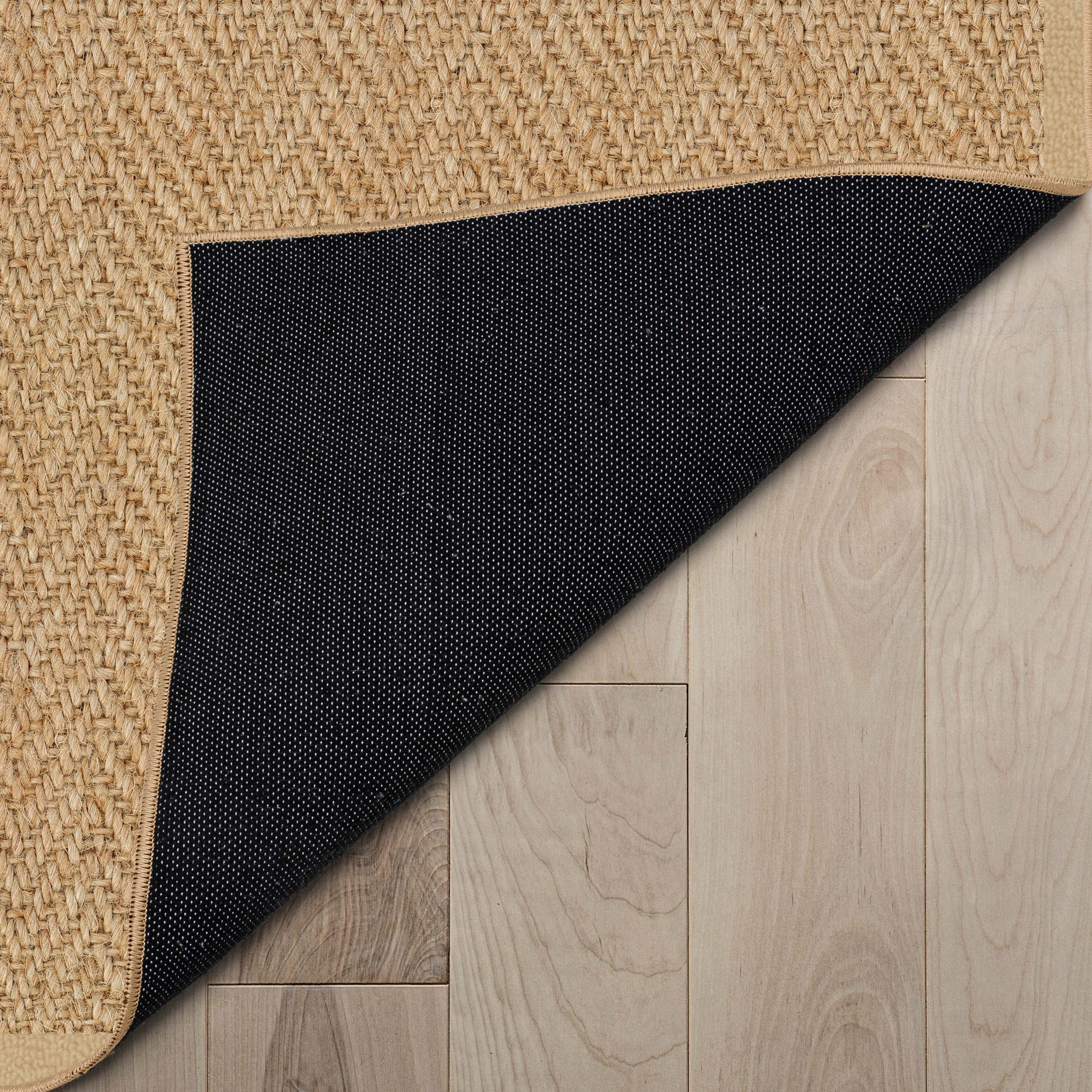 Well Woven Jute Boerboel Modern Geometric Flat-Weave Beige 5' x 7' Area Rug