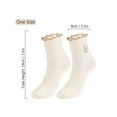 thumbnail image 3 of Gustave 3 Pairs Women's Cotton Crew Socks Ruffle Casual Ankle Socks Soft Breathable Aesthetic Novelty Frilly Socks for Women Girls, 3 of 10