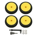 thumbnail image 2 of 17mm Hex RC Wheels and Tires, Strong Cushion RC Front Rear Tires and Wheels Environmentally Friendly Strong Grip High Performance  for 1/8 RC Off Road Car Yellow,White, 2 of 7