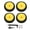 Yellow, variant on YAHHU 4pcs RC Tires and Wheels with 17mm Hex for 1/8 RC Off Road Car Upgrade Parts Yellow (4.5 inches / 115mm)