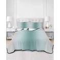 thumbnail image 3 of Quilts King Size, Turquoise Grey Ombre Soft Comforter Bedding Set for Bed, Modern Abstract Art Gradient Lightweight Quilted Bedspread with Pillow Cover(2 Pieces) for All Season, 96x106 Inch, 3 of 6