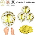 thumbnail image 5 of Black Gold Green Balloons for Graduation Party Decorations 60PCS 12INCH Dark Green Metallic Chrome Gold Confetti Balloon Green Gold Black Helium Latex Balloons Jungle Tropical Wild Theme Birthday, 5 of 6