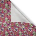 thumbnail image 4 of Ambesonne Colorful Valance Pack of 2, Sugar Skull Flowers, 54"X18", Hot Pink Purple Green, 4 of 5