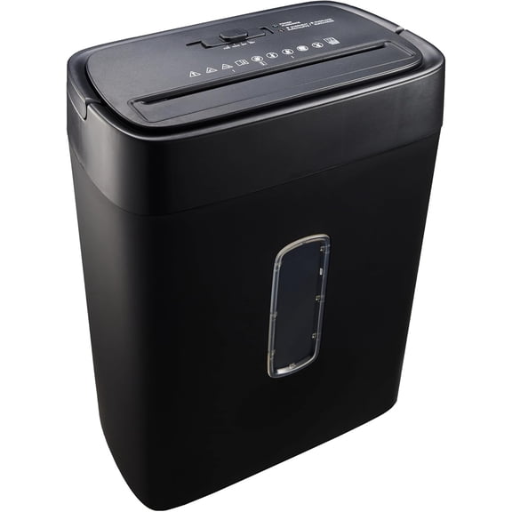 Cross Cut Paper and Credit Card Shredder, 12 Sheet (New Model), Black