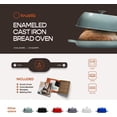 thumbnail image 3 of Krustic 5.5 QT Enameled Cast Iron Dutch Oven Pot with Lid and Silicone Baking Mat, Non-Stick, 3 of 9
