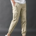 thumbnail image 5 of LNWUY Men's Hiking Cargo Pants Slim Fit Stretch Lightweight Quick Dry Joggers Breathable Loose Comfy Outdoor Trousers with Pocke Khaki XL, 5 of 9
