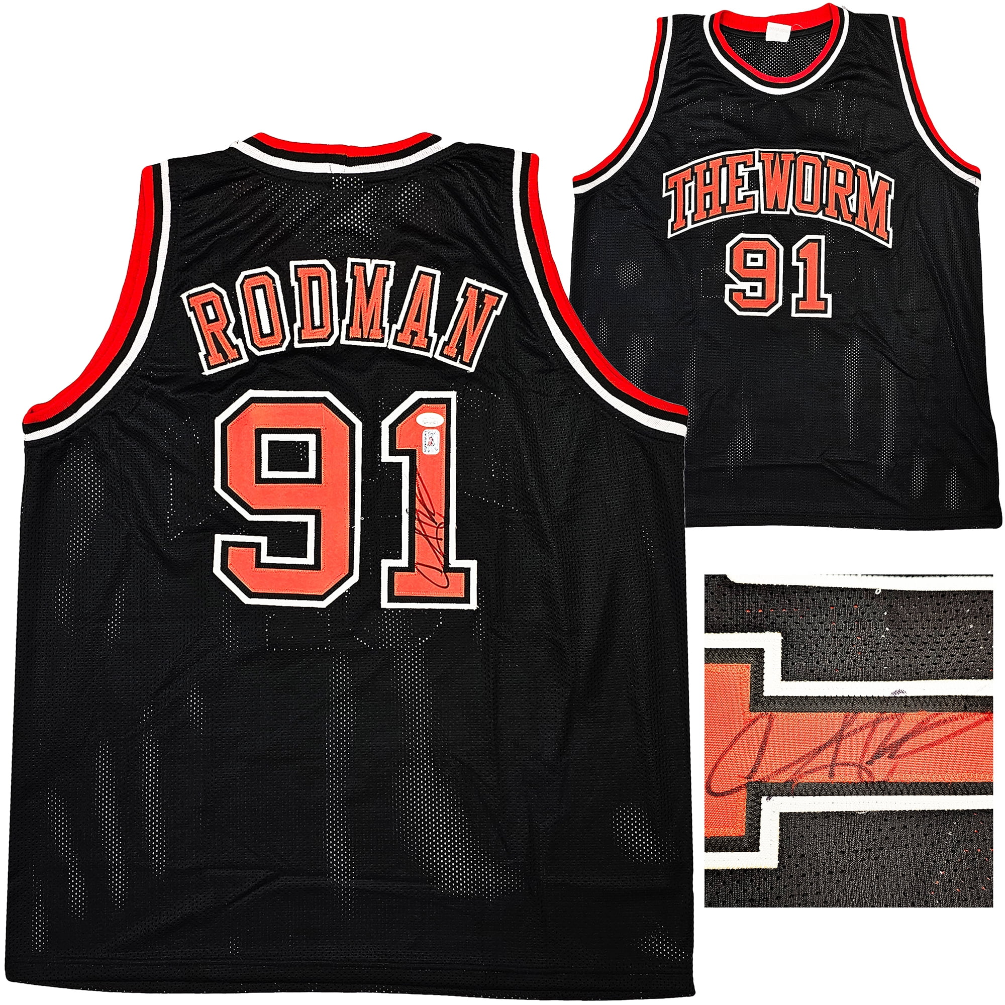 Dallas Mavericks Dennis Rodman Autographed Blue Jersey JSA 215729 