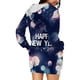 thumbnail image 4 of ICHUANYI Clearance Fashion Women Hooded Dress Pullover Long Sleeve Printing Pocket Casual Sweatshirt Dress(Blue, M) ICHUANYI WER2023081501189, 4 of 6