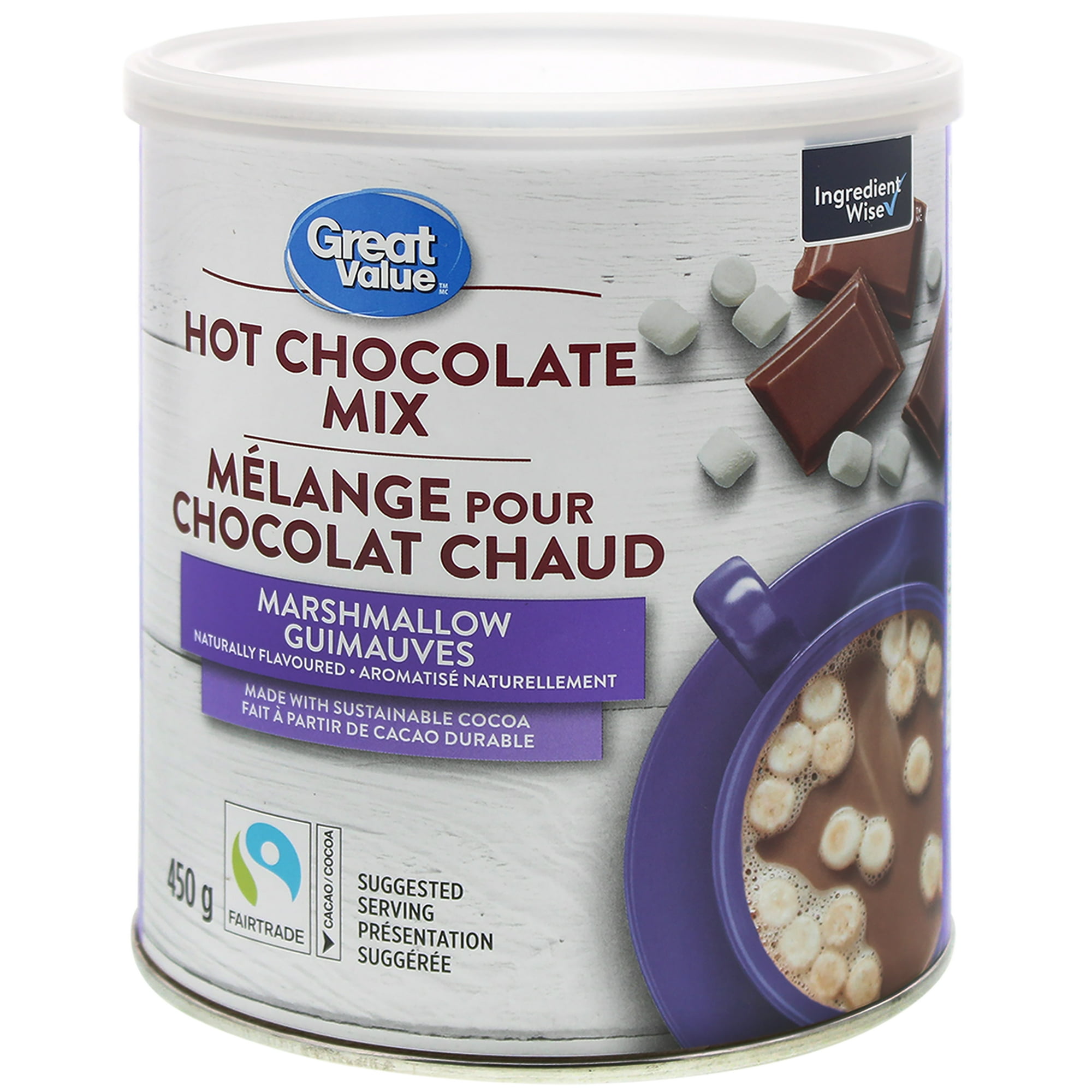 Great valueページ Great Value Marshmallow Hot Chocolate Mix - Walmart.ca