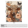 thumbnail image 4 of WERPE  Highland Cattle Plush Bed Blanket Throw Size, Cute Cow Flower Throw Blanket for Kids Boys Teens, Bull Cattle Sherpa Blanket Western Cowboy Fuzzy Flannel Lightweight Cozy Bedroom  White, 4 of 6