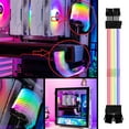 thumbnail image 1 of Cables de PSU para PC Cables de GPU Extensión de licencia base Cable RGB Kit de extensión PC2x6 + 2PIN PIN PC2x8, 1 of 8