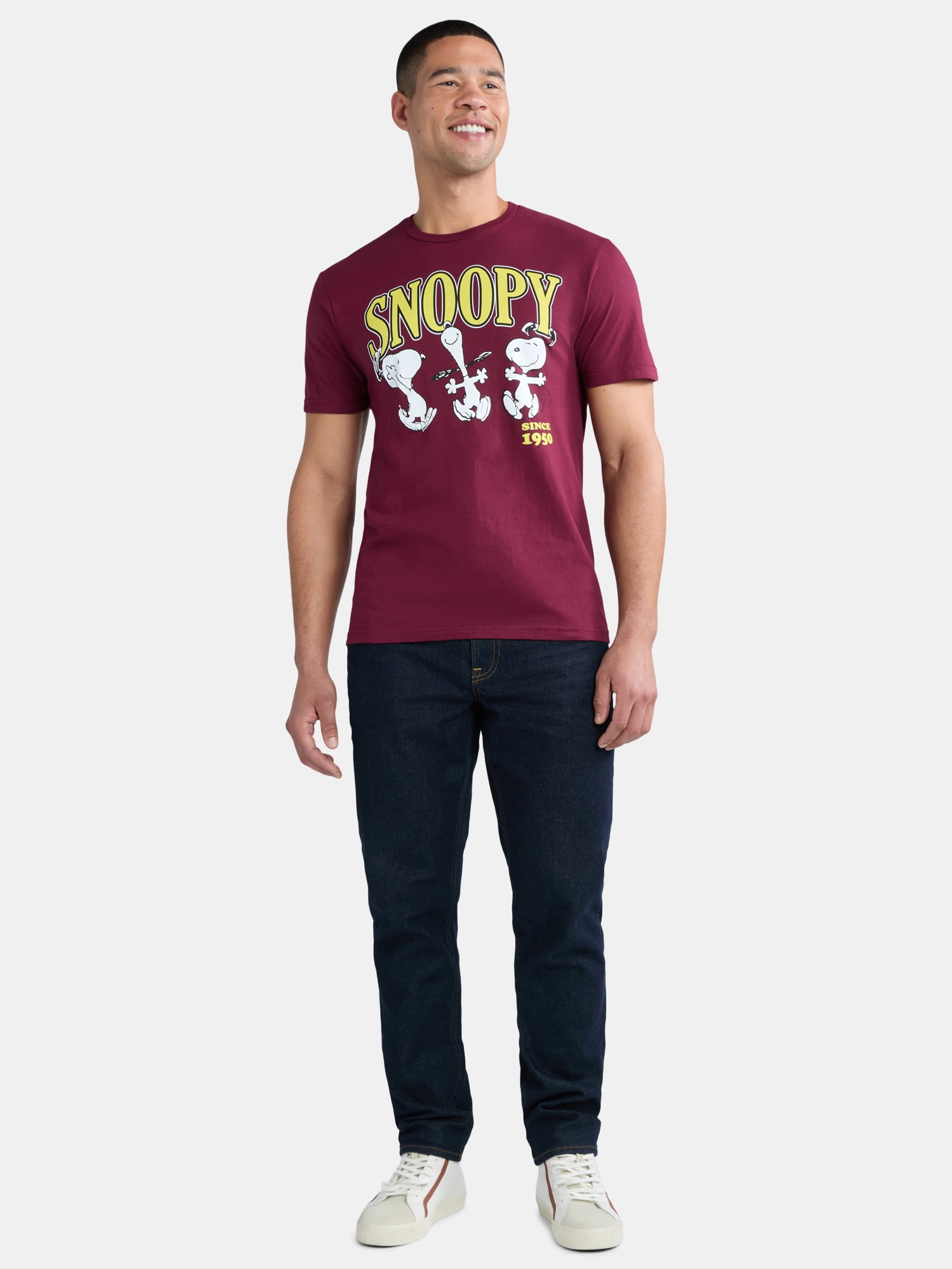 Peanuts Men’s & Big Men’s Graphic Tees, 2-Pack, Sizes S-3XL