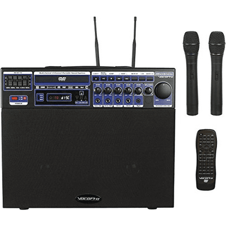 VocoPro DVD-Soundman Portable 4-Channel System with 2 Wireless Mics