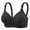 Black, variant on Women's Plus Size Pushup Bra - No Underwire, Thin Lift, Comfortable Sides, Nylon/Spandex - Suitable for Middle-Aged Moms