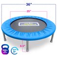 thumbnail image 4 of Sportspower My 1st Trampoline 36" Indoor/Outdoor Mini Rebounder Trampoline with No-Gap Padded Cover, for Toddlers & Kids Aged 3 to 10, Max Weight Capacity 220 LBS - BLUE, 4 of 6