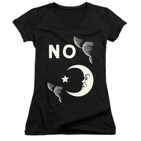 Ouija No Junior Women's V-Neck T-Shirt Black
