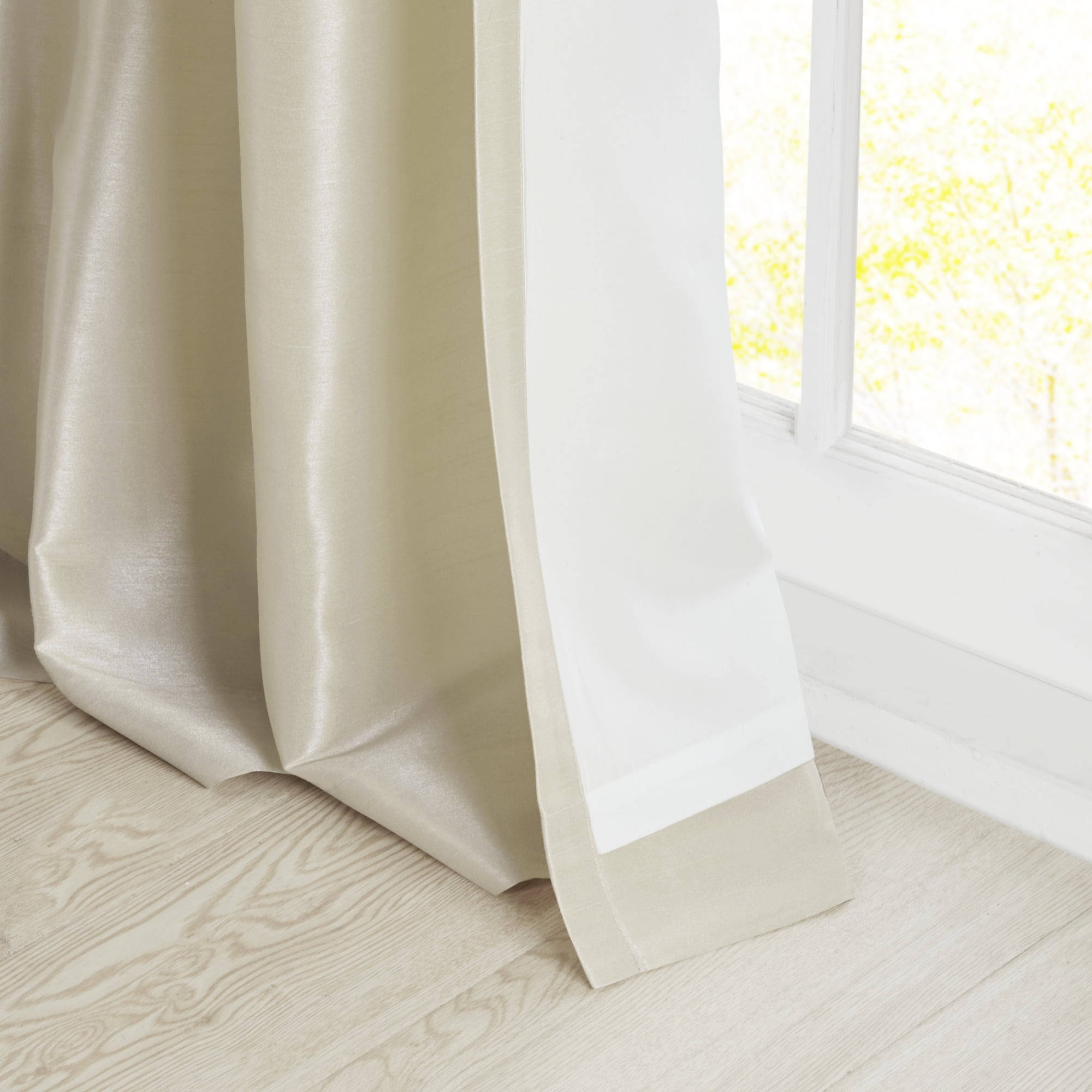 Twist Tab Lined Window Curtain Panel Champagne 50"x95"