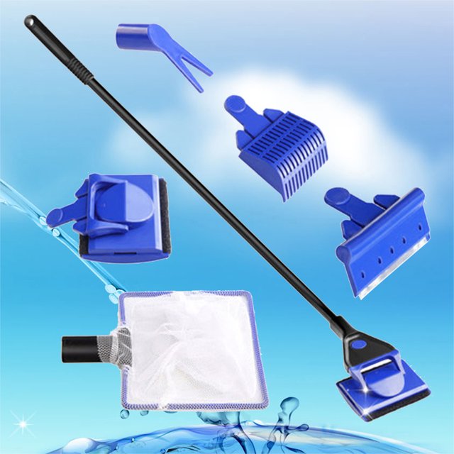 SPRING PARK 5 in 1 Complete Aquarium Fish Tank Cleaning Set Fish Net