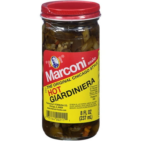 Marconi Hot Giardiniera, 8 fl oz, (Pack of 12)