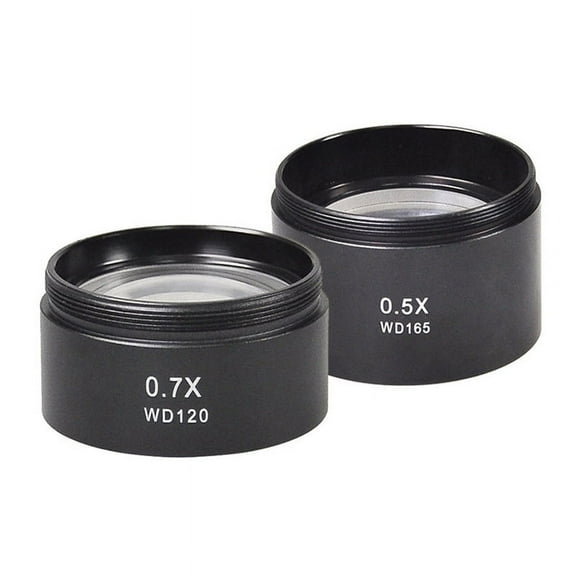 WD165 0.5X 0.7X WD120 Microscope Glass Lens Barlow Lens Mounting Thread Microscopio Camera Objective L