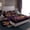 Purple Beige Black, variant on Manfei Gothic Moth Bed Sheets,Purple Daisy Flower King Sheets,Moon Pattern Sheet Set For Girl Kids,Breathable Home Decor,4-Piece