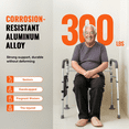 thumbnail image 3 of Vevor SJLDJYKAQLG3Y0MYQV0 Folding Toilet Safety Rail Seat Frame with 300 lbs Adjustable Fit Most Toilets, 3 of 10