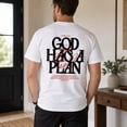 thumbnail image 6 of God Has a Plan Graphic T-Shirt, Adult Unisex Classic Fit Tee, 6 of 9