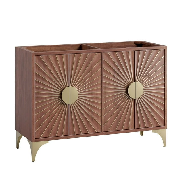 Modway Daylight 48" Double Sink Compatible (Not Included) Bathroom Vanity Cabinet in Walnut
