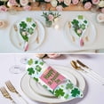 thumbnail image 3 of Pink St. Patrick's Day Cloth Napkins, Green Shamrock Leaves Blue Cloud Washable and Reusable Dinner Napkins Set of 8, Table Napkin for Kitchen Party Birthday Wedding Hotel Housewarming 20"x20", 3 of 9