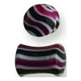 thumbnail image 2 of Designer Non Metal Acrylic 2G 1/2 In. Lg Wavy Red Black White Plug Made In China -Jewelry By Sweet Pea Creations, 2 of 2