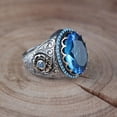 thumbnail image 4 of Women Geometric Alloy Insect Ring With Blue And Green Zircon Gemstone Inlay Fashion Jewelry For Everyday Wear Delight, 4 of 4