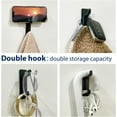 thumbnail image 6 of Door Hook, Extra Sticky 10LB (Max), Stainless Holder for Hanging Towel, Coat, Cloth, Purse, Hat, Key, Black Wall Mounted Self-Adhesive Hanger for Shower Kitchen Bathroom Heavy Duty, 6 of 9