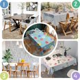 thumbnail image 5 of Pioneer Flower Floral Print Pattern Rectangle Tablecloth 60"x120", Waterproof Polyester Table Cloth, Wipeable Spillproof for Dining Camping Indoor Outdoor, 5 of 6