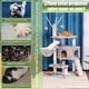 thumbnail image 5 of Rascador para Gatos, Árbol para Gatos con Escalera para Gatos, Torre para Gatos con 2 Casa para Gatos, 1 Percha Acolchada para Gatos, 3 Bolas Colgantes (Gris Claro), 5 of 7