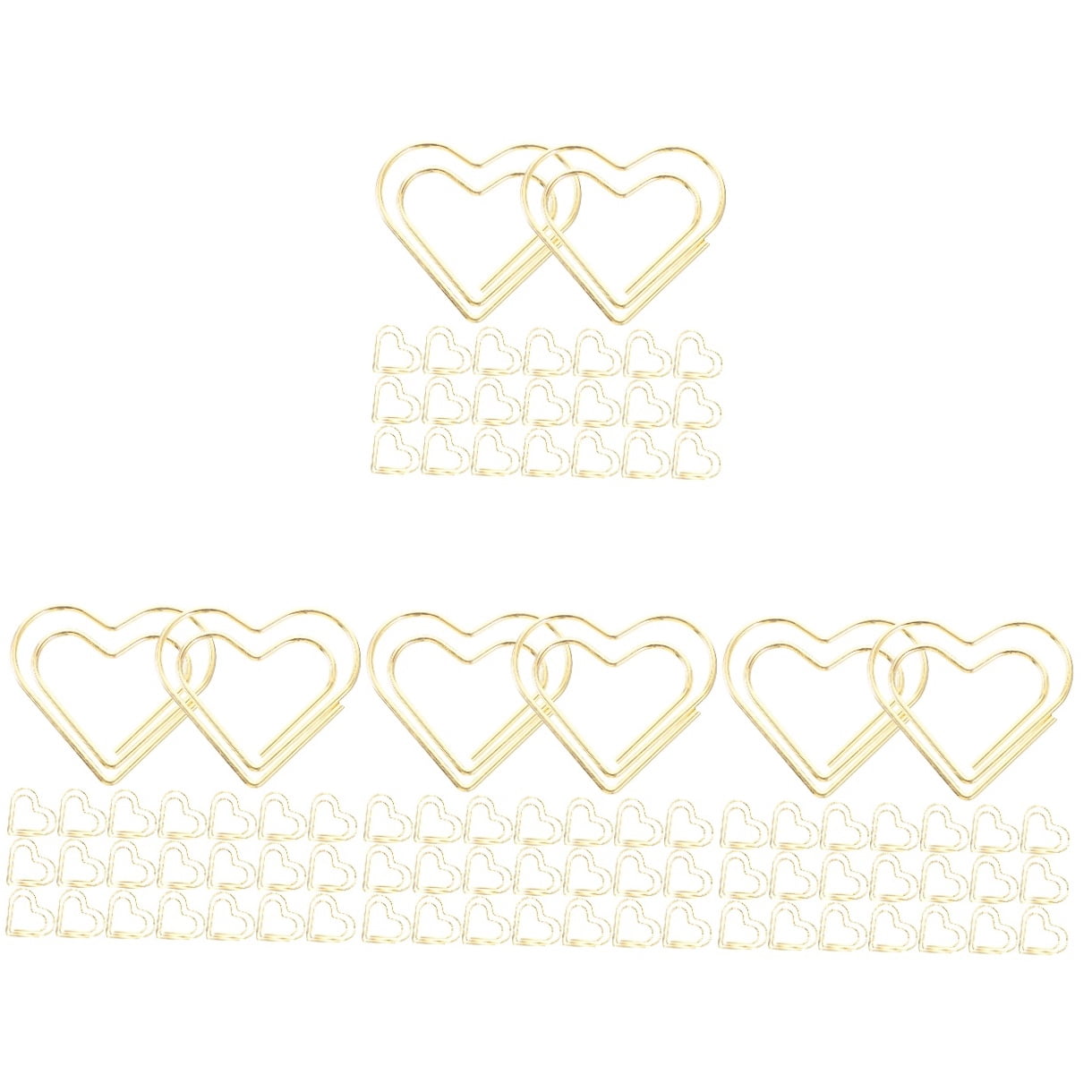 FRCOLOR 400 pcs  Paper Clips Delicate Paperclips Cute Paper Memo Clips Document Clips Heart Paperclips