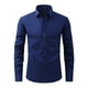 thumbnail image 1 of pstuiky camisa de manga larga para hombre, Camisa de negocios tipo cárdigan con cuello vuelto liso a la moda para hombre salir tops xxl, 1 of 8