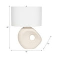 thumbnail image 4 of Sculptural Ceramic Table Lamp with Shade for Home Decor - Decorative Accent for Bedroom and Living Room Display - Contemporary Bedside Lamp for Nightstand and Desk Styling - 26", Ivory & Tan, 4 of 12