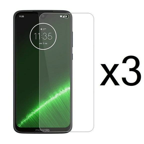 Bemz [3-Pack] Tempered Glass Screen Protectors and Atom Cloth for Motorola Moto G7, Moto G7 Plus