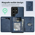 thumbnail image 6 of Allytechgroup Compatible with Magsafe 2 in 1 Detachable Samsung Galaxy S22 Ultra Wallet Case, PU Leather RFID Blocking Flip Kickstand with Card Holder for Samsung Galaxy S22 Ultra, Blue, 6 of 7