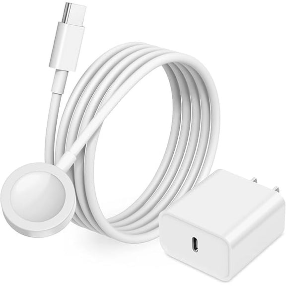 can for Watch Charger, Fast Charger to USB C Cable 5Ft with 20W USB C Wall Charger Block