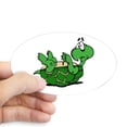 thumbnail image 1 of CafePress - Turtle On His Back Oval Sticker - Sticker (Oval), 1 of 1