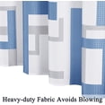 thumbnail image 6 of Modern Geometric Shower Curtain Blue, Waterproof Shower Curtains and Polyester Bath Curtain for Bathroom, Textured Fabric Shower Curtain Set with 12 Hooks, Machine Washable, 72 x 72 inch, 6 of 6