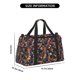 thumbnail image 3 of Fotbe Vintage Floral Bolsa de Viaje con Estampado, Bolsa de Fin de Semana para Mujer con Compartimento para Zapatos, Bolsa de Gimnasio con Bolsillo Húmedo, 3 of 7