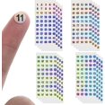 thumbnail image 1 of Mabor 16 Sheets Round Clear Number Stickers 1-200 - Sparkling Self Adhesive Labels for Organizing Storage Bins & Boxes, 1 of 5
