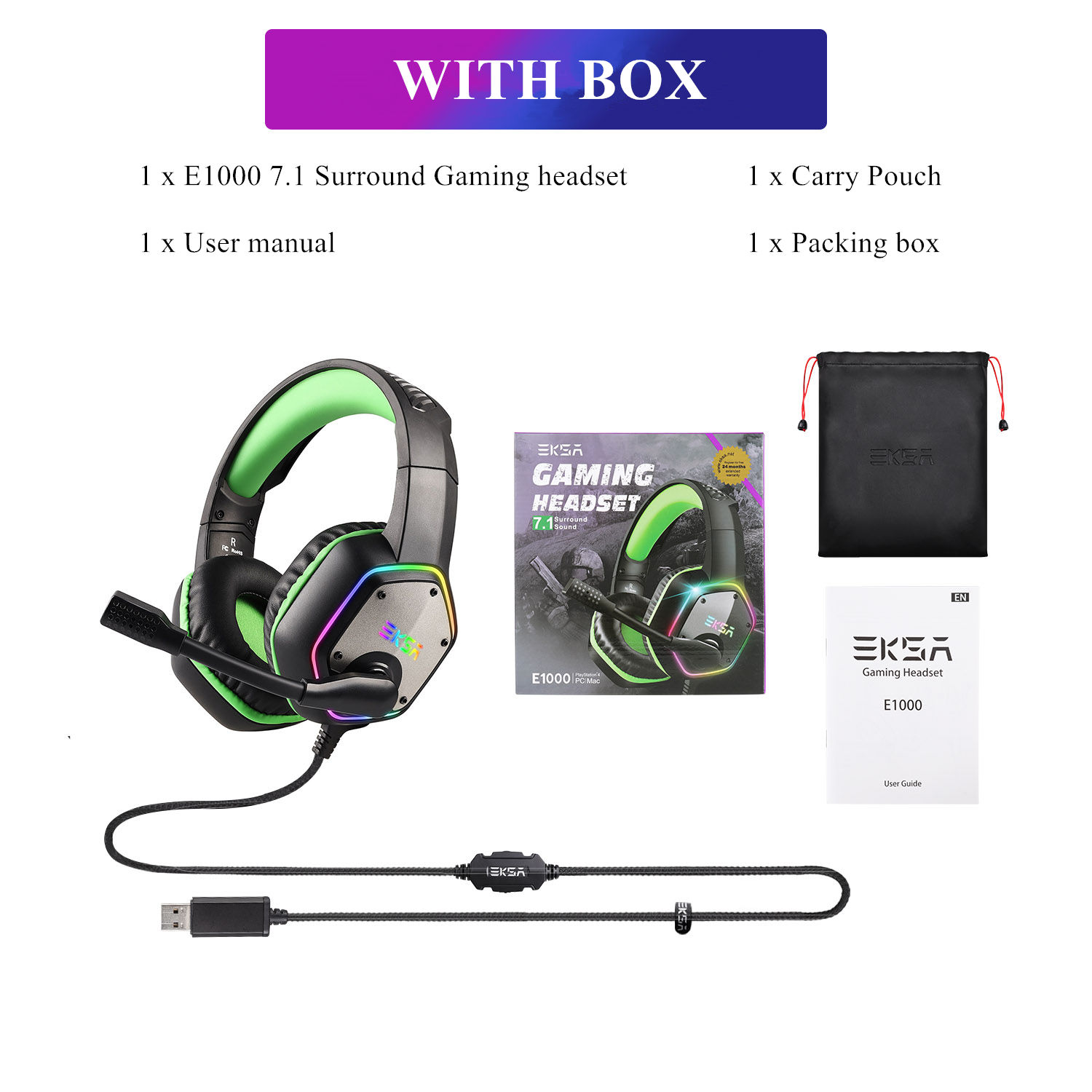 eksa usb gaming headset