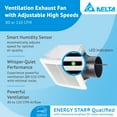 thumbnail image 2 of Delta Breez Bath Exhaust Fan with Adjustable High Speed, 80/110 CFM, White, 2 of 11