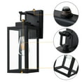 thumbnail image 6 of C Cattleya  1-Light Matte Black Dusk to Dawn Outdoor Wall Lantern Sconce 13.5-inch, 6 of 6